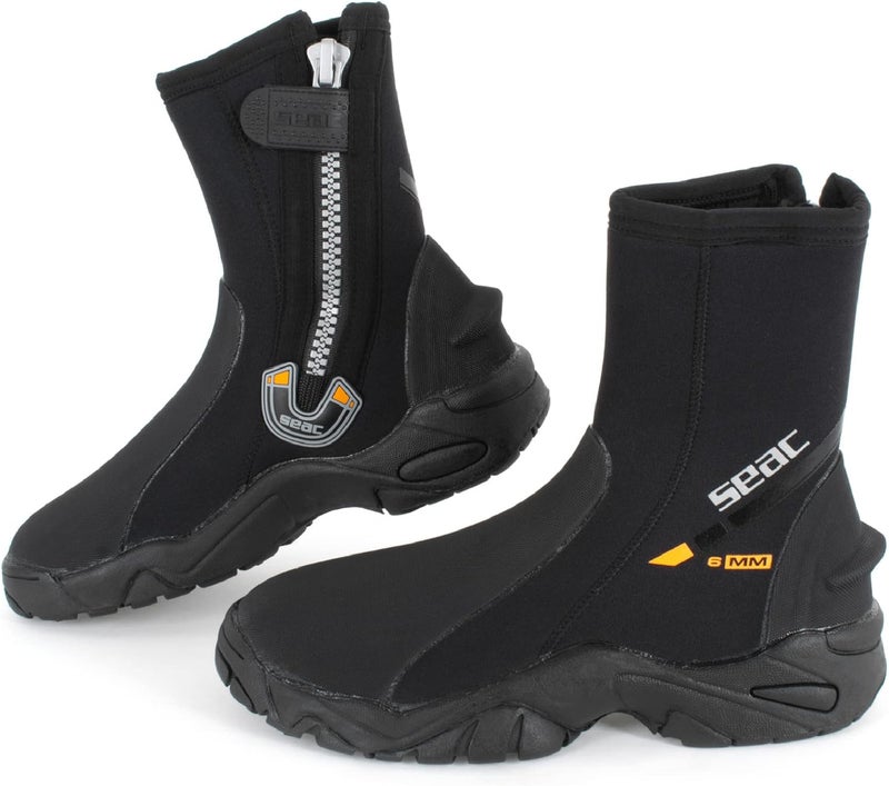 Seac Pro HD 6mm Neoprene Wetsuit Boots with Side Zipper - Image 1